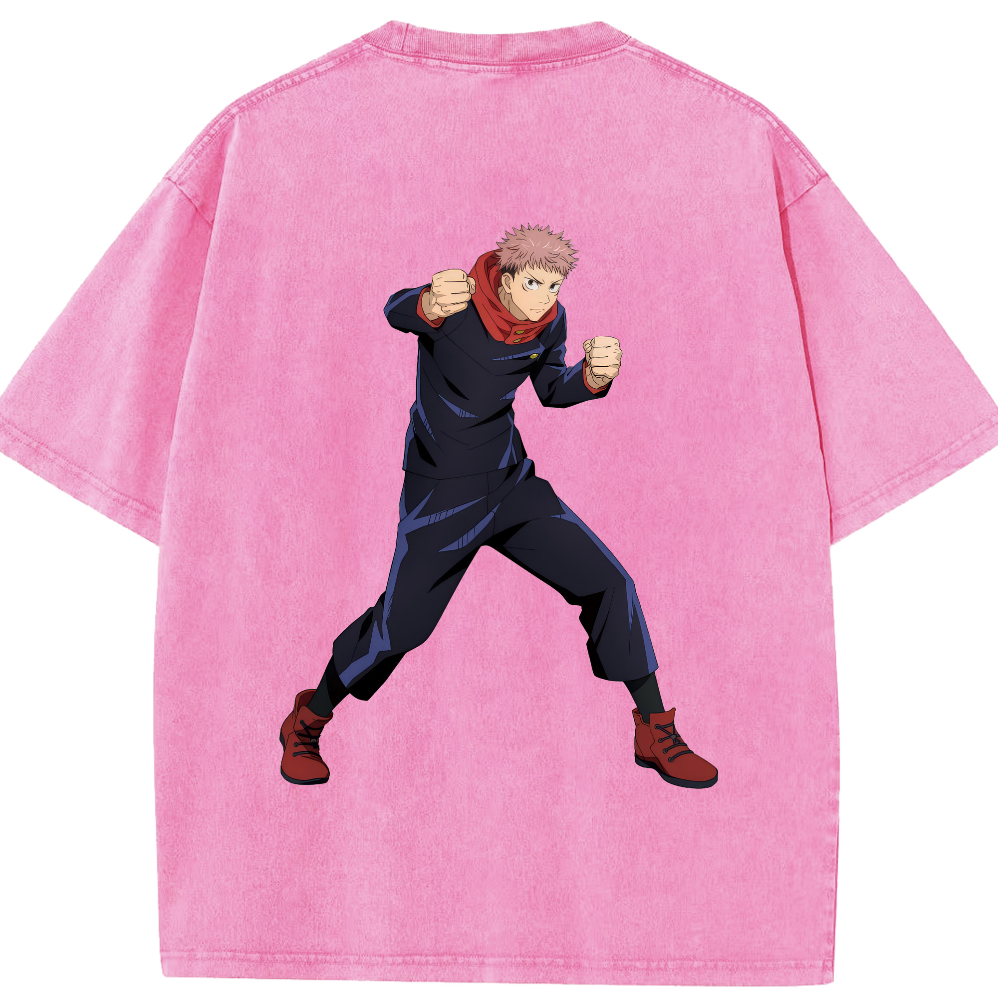 （画像用） 呪術廻戦 Jujutsu Kaisen 綿100% ヴィンテージ風 半袖Tシャツ（背面プリント）